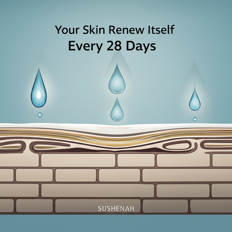 How Does Your Skin Renew Itself Every 28 Days? - SUSHENAH scientific illustration