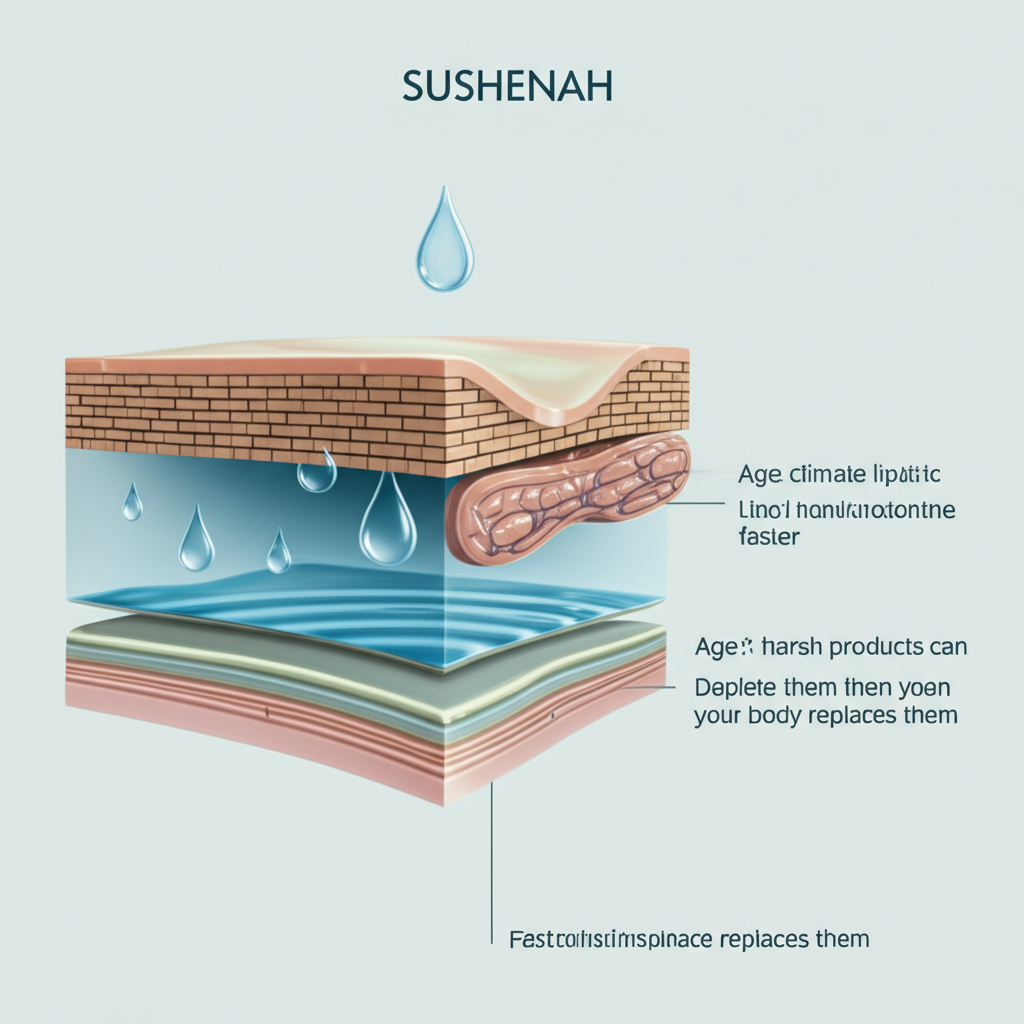 What Are Ceramides and Why Does Your Skin Need Them? - SUSHENAH scientific illustration